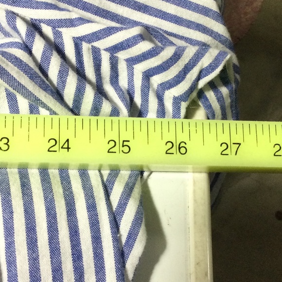 Lane Bryant 22/24  Blue and White Off Shoulder Boxy Blouse - Picture 6 of 7